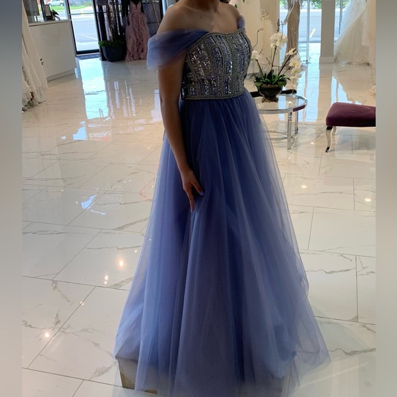 Lavender corset ball-gown prom dress - Picture 7 of 7